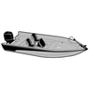 Carver By Covercraft Styled-to-Fit Boat Cover f/15.5 V-Hull Side Console Fishing Boats-Grey 72215P-10